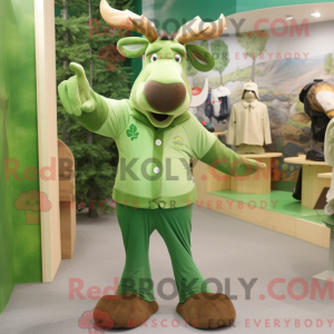 Groene Elk-mascottekostuum...