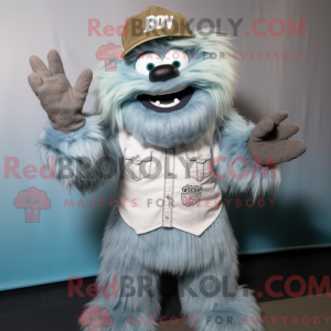 Olive Yeti mascot costume...