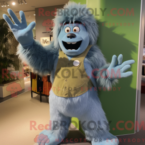 Olive Yeti maskotdraktfigur...