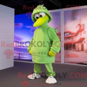 Lime Green Gull mascot...