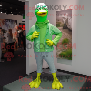Lime Green Gull maskot...