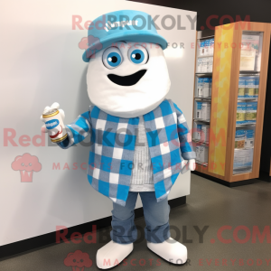 Sky Blue Soda Can mascot...