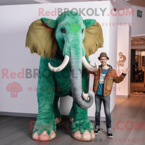 Green Mammoth mascot...