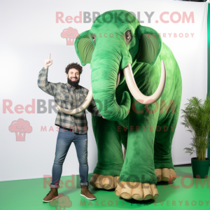 Green Mammoth mascot...