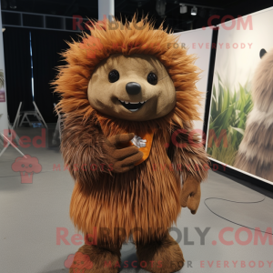 Brun Porcupine maskot...
