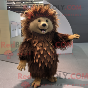Brun Porcupine maskot...