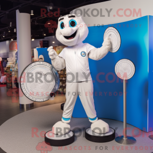 White Unicyclist mascot...