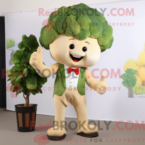 Tan Broccoli mascot costume...