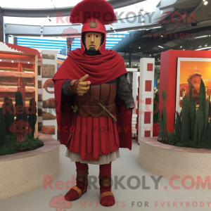 Red Roman Soldier mascot...