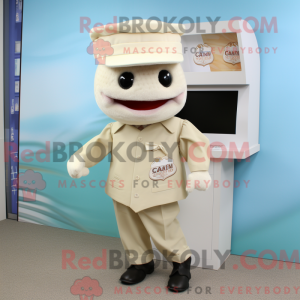 Cream Cod mascot costume...