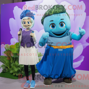 Blue Cabbage mascot costume...