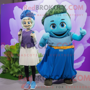 Blue Cabbage maskot kostume...