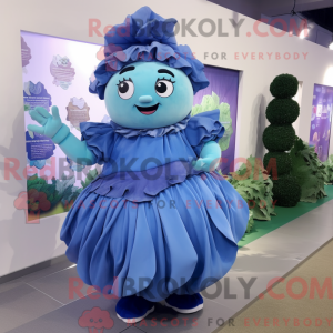 Blue Cabbage mascot costume...