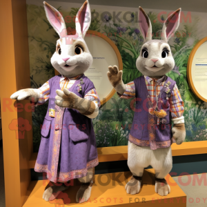 Lavendel vild kanin maskot...
