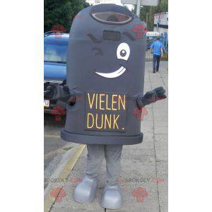Gigantische mascotte zwart afval. Dumpster Cosume -