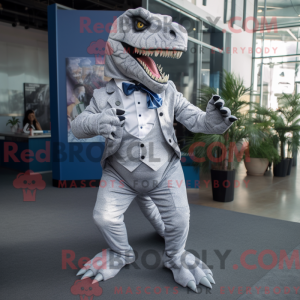 Silver Tyrannosaurus mascot...