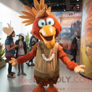 Rust Turkey mascot costume...