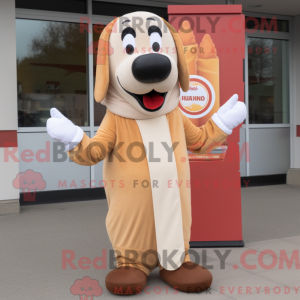 Cream Hot Dogs maskot...