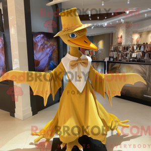Gold Pterodactyl mascot...