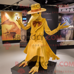 Gold Pterodactyl mascot...