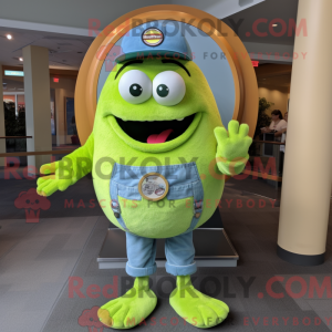 Lime Green Bagels mascot...