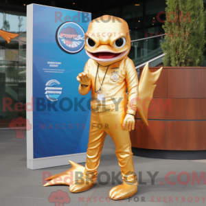 Gull laks maskot drakt...