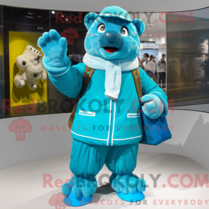 Costume mascotte de Cyan...