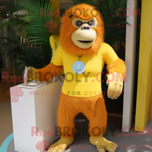 Yellow Orangutan mascot...