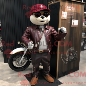 Maroon Champagne mascot...