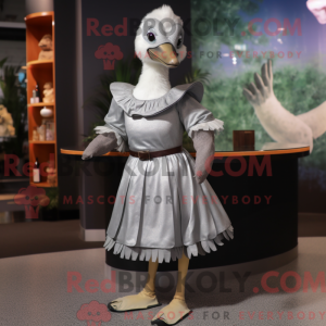 Sølv Gosling maskot kostume...