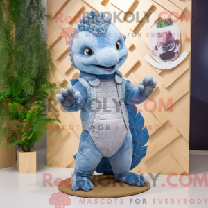 Sky Blue Pangolin mascot...