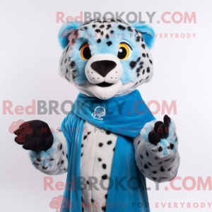 Sky Blue Cheetah mascot...