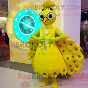 Citrongul Peacock maskot...