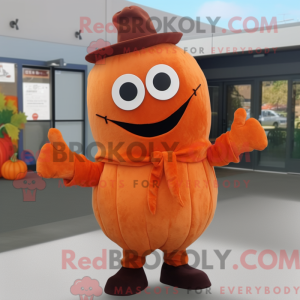 Rust Pumpkin mascot costume...