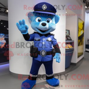 Blue Police Officer mascot...
