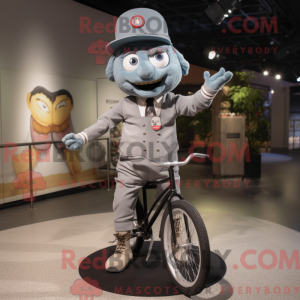 Gray Unicyclist mascot...