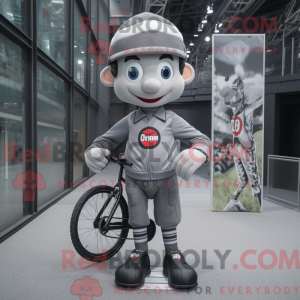 Gray Unicyclist mascot...