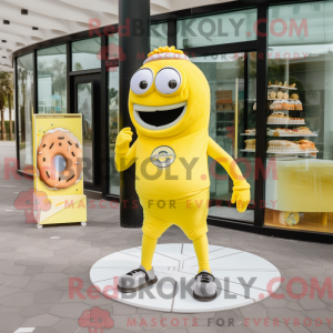 Lemon Yellow Donut mascot...