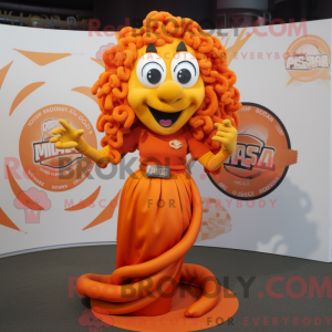 Orange Medusa maskot...