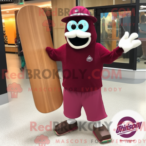 Maroon Skateboard mascot...