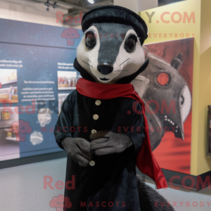 Black Weasel mascot costume...