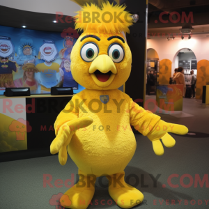 Yellow Peacock mascot...
