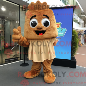Brun Pop Corn maskot...