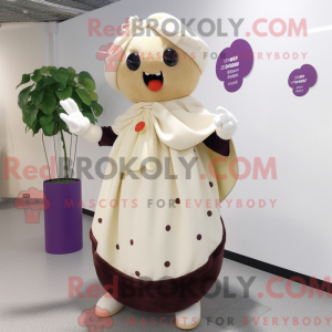 Cream Plum maskot kostume...