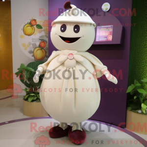 Cream Plum mascot costume...