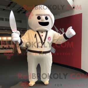 Cream Knife Thrower mascot...
