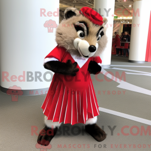 Red Badger mascot costume...