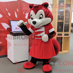 Red Badger mascot costume...