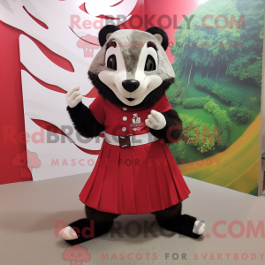 Red Badger mascot costume...