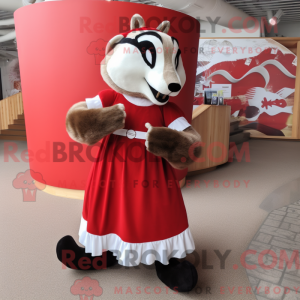 Red Badger mascot costume...